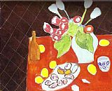 Tulips and Oysters on Black Background by Henri Matisse